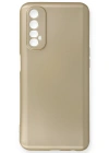 Newface Realme 7 Kılıf First Silikon - Gold