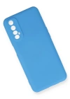 Newface Realme 7 Kılıf Nano içi Kadife Silikon - Mavi