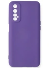 Newface Realme 7 Kılıf Nano içi Kadife Silikon - Mor