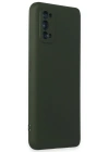 Newface Realme 7 Pro Kılıf Nano içi Kadife Silikon - Koyu Yeşil