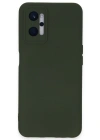 Newface Realme 9i 4G Kılıf Nano içi Kadife Silikon - Koyu Yeşil