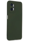 Newface Realme 9i 4G Kılıf Nano içi Kadife Silikon - Koyu Yeşil