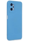 Newface Realme 9i 4G Kılıf Nano içi Kadife Silikon - Mavi