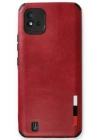 Newface Realme C11 2021 Kılıf Loop Deri Silikon - Kırmızı