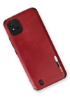 Newface Realme C11 2021 Kılıf Loop Deri Silikon - Kırmızı