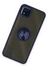 Newface Realme C11 2021 Kılıf Montreal Yüzüklü Silikon Kapak - Lacivert