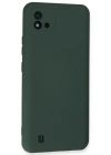 Newface Realme C11 2021 Kılıf Nano içi Kadife Silikon - Koyu Yeşil