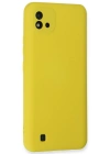 Newface Realme C11 2021 Kılıf Nano içi Kadife Silikon - Sarı