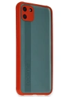 Newface Realme C11 Kılıf Miami Şeffaf Silikon - Kırmızı