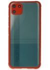 Newface Realme C11 Kılıf Miami Şeffaf Silikon - Kırmızı