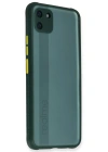 Newface Realme C11 Kılıf Miami Şeffaf Silikon - Koyu Yeşil