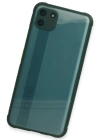 Newface Realme C11 Kılıf Miami Şeffaf Silikon - Koyu Yeşil