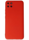 Newface Realme C11 Kılıf Nano içi Kadife Silikon - Kırmızı