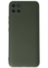 Newface Realme C11 Kılıf Nano içi Kadife Silikon - Koyu Yeşil