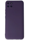 Newface Realme C11 Kılıf Nano içi Kadife Silikon - Mor
