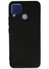 Newface Realme C15 Kılıf Nano içi Kadife Silikon - Siyah