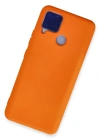 Newface Realme C15 Kılıf Nano içi Kadife Silikon - Turuncu
