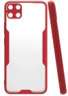 Newface Realme C15 Kılıf Platin Silikon - Kırmızı