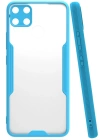 Newface Realme C15 Kılıf Platin Silikon - Mavi