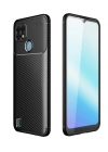 Newface Realme C21 Kılıf Auto Focus Karbon Kapak - Siyah