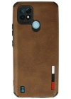 Newface Realme C21 Kılıf Loop Deri Silikon - Kahverengi