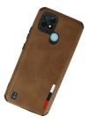 Newface Realme C21 Kılıf Loop Deri Silikon - Kahverengi