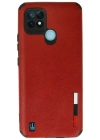 Newface Realme C21 Kılıf Loop Deri Silikon - Kırmızı