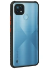 Newface Realme C21 Kılıf Miami Şeffaf Silikon - Siyah