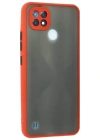 Newface Realme C21 Kılıf Montreal Silikon Kapak - Kırmızı