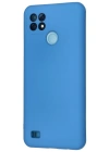 Newface Realme C21 Kılıf Nano içi Kadife Silikon - Mavi