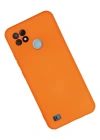 Newface Realme C21 Kılıf Nano içi Kadife Silikon - Turuncu