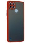 Newface Realme C21Y Kılıf Montreal Silikon Kapak - Kırmızı