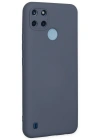 Newface Realme C25Y Kılıf Nano içi Kadife Silikon - Gri