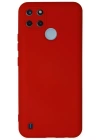 Newface Realme C25Y Kılıf Nano içi Kadife Silikon - Kırmızı