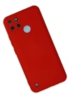 Newface Realme C25Y Kılıf Nano içi Kadife Silikon - Kırmızı