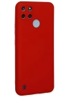 Newface Realme C25Y Kılıf Nano içi Kadife Silikon - Kırmızı