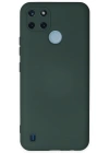 Newface Realme C25Y Kılıf Nano içi Kadife Silikon - Koyu Yeşil