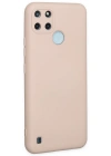 Newface Realme C25Y Kılıf Nano içi Kadife Silikon - Pudra
