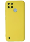 Newface Realme C25Y Kılıf Nano içi Kadife Silikon - Sarı