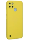 Newface Realme C25Y Kılıf Nano içi Kadife Silikon - Sarı