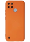 Newface Realme C25Y Kılıf Nano içi Kadife Silikon - Turuncu