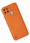 Newface Realme C25Y Kılıf Nano içi Kadife Silikon - Turuncu
