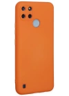 Newface Realme C25Y Kılıf Nano içi Kadife Silikon - Turuncu