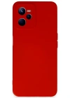 Newface Realme C35 Kılıf Nano içi Kadife Silikon - Kırmızı