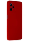 Newface Realme C35 Kılıf Nano içi Kadife Silikon - Kırmızı