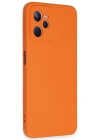 Newface Realme C35 Kılıf Nano içi Kadife Silikon - Turuncu