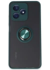 Newface Realme C53 Kılıf Montreal Yüzüklü Silikon Kapak - Yeşil