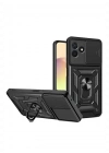 Newface Realme C53 Kılıf Pars Lens Yüzüklü Silikon - Siyah