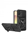 Newface Realme C53 Kılıf Pars Lens Yüzüklü Silikon - Siyah