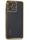Newface Realme C53 Kılıf Razer Lensli Silikon - Gold